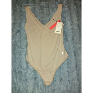 NWT Popilush Elastic Cloud-Touch All-in-One Shaping Bodysuit Size S Nude
